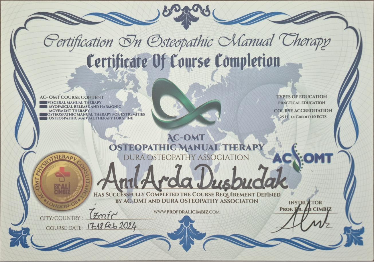 Osteopatik Manuel Terapi Sertifikası