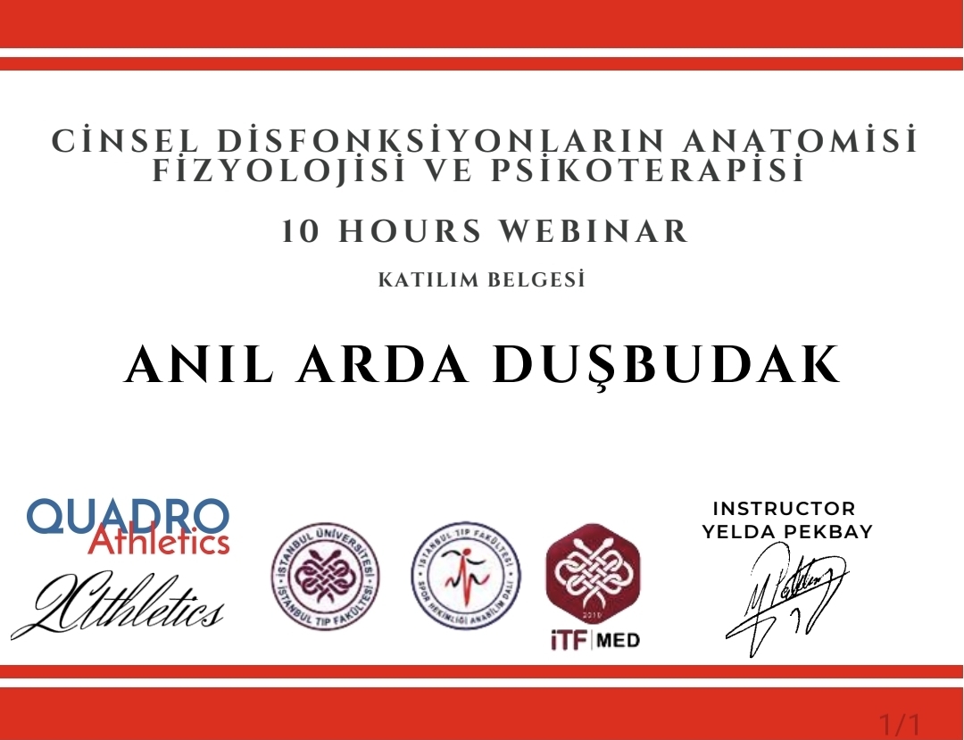 Cinsel Disfonksiyonların Anatomisi, Fizyolojisi ve Psikoterapisi